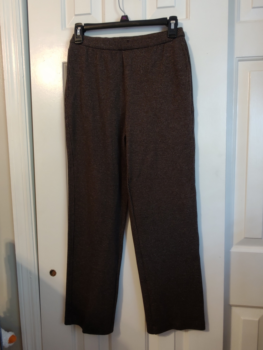 Allison Daley Brown Straight-Leg Knit Pants